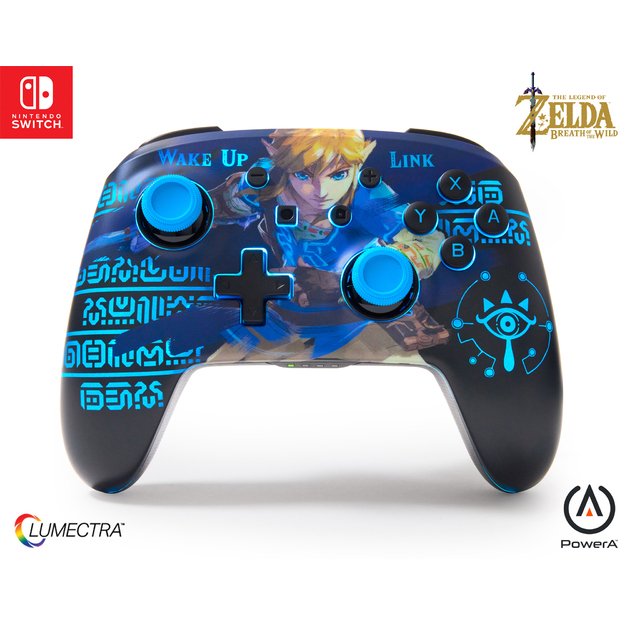 PowerA Enhanced Wireless Controller With Lumectra Etched - Wake Up Link (Nintendo Switch) 1