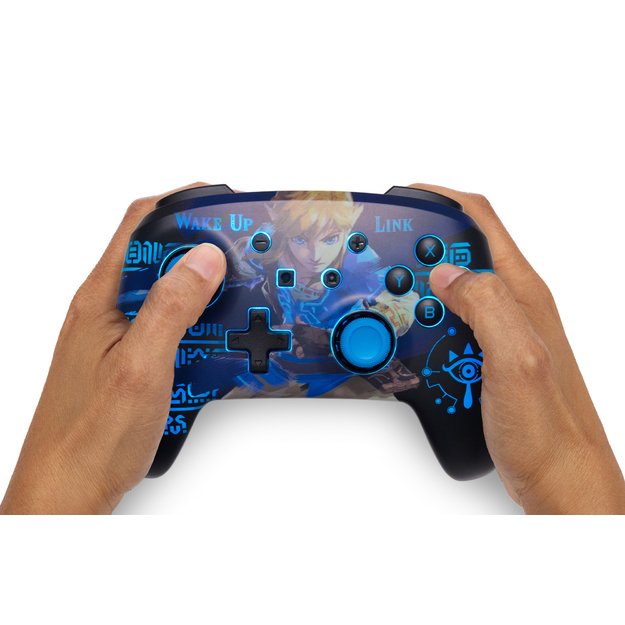 PowerA Enhanced Wireless Controller With Lumectra Etched - Wake Up Link (Nintendo Switch) 12
