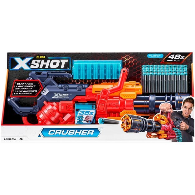 X-Shot - Dart Blaster - Excel - Crusher - 35-Dart Bel + 48 Darts (36382)