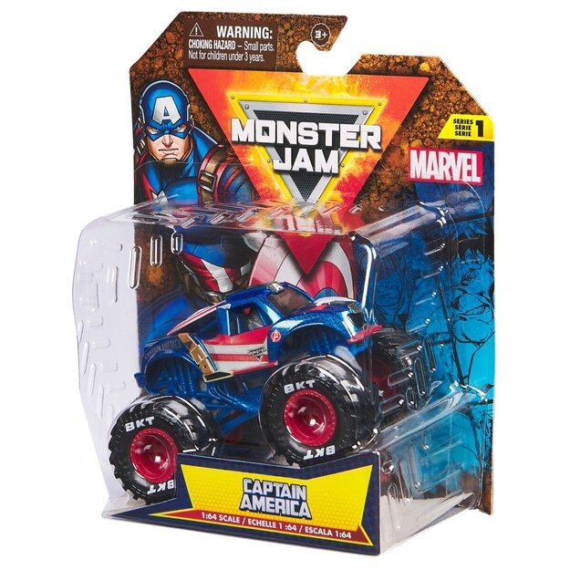 Monster Jam - 1:64 Marvel Single-Captain America (6071333) 1