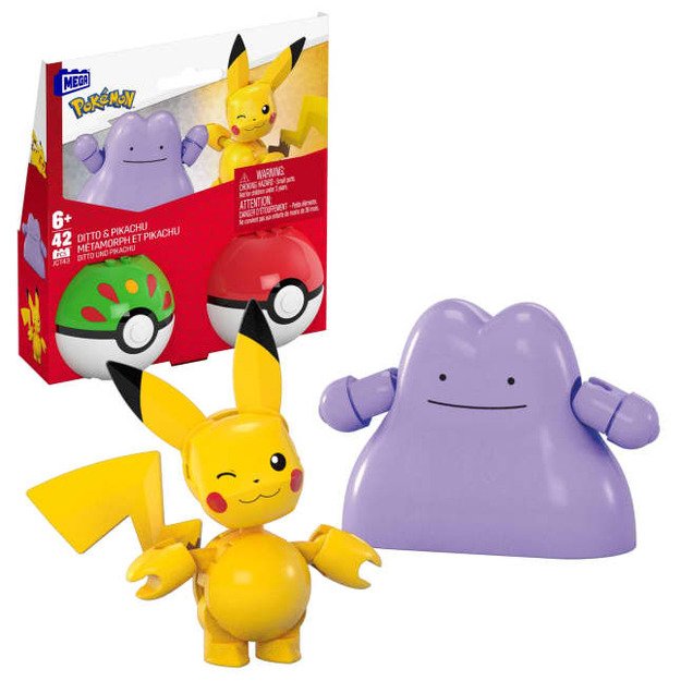 MEGA - Pokémon Poké Ball 2-Pack Building - Pikachu & Ditto (JCT43)