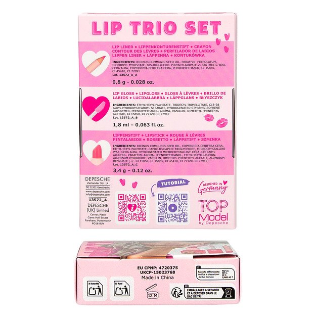 Topmodel - Lip Trio Set BEAUTY and ME - Pink 1