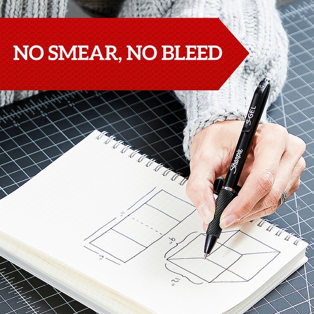 Sharpie - S-Gel Gel Pens - Black, Red & Blue - Medium Point (0.7mm) 1