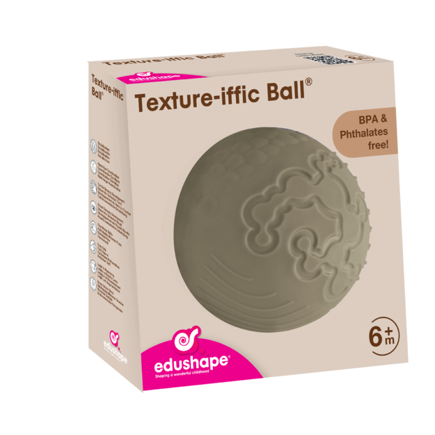 Edushape - Sensory bouncy ball - Beige/Olive with structure (E705353be)