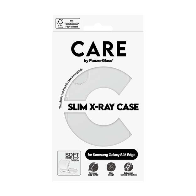 CARE by PanzerGlass - Fashionable Case Transparent X-Ray Soft Basic Samsung S25 Edge 1