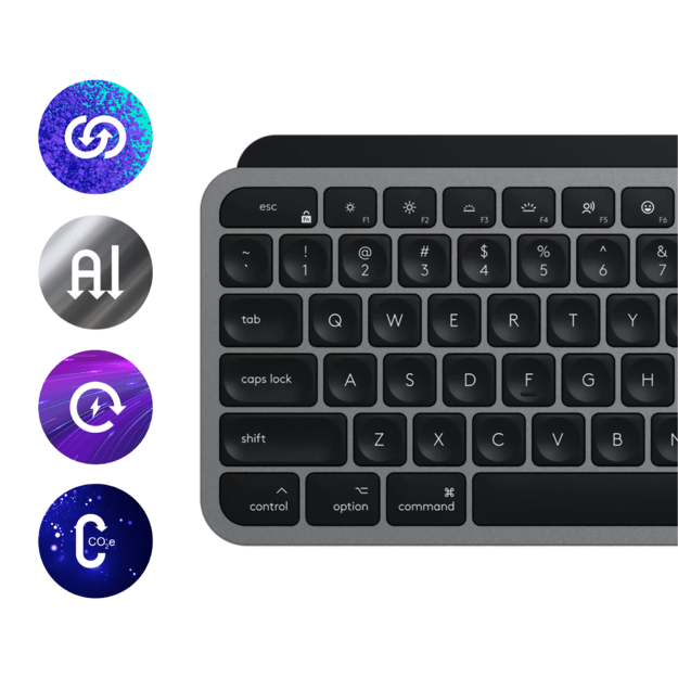Logitech MX Keys S for Mac Advanced Wireless Illuminated Keyboard Nordic 9