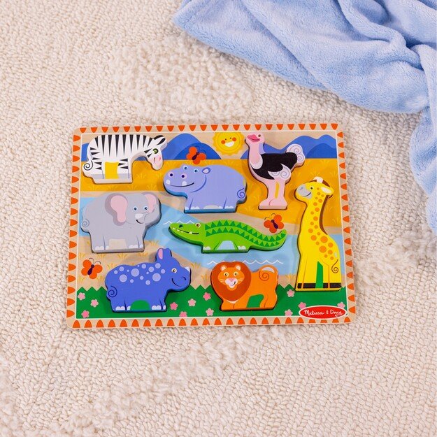 Melissa & Doug - Safari Chunky Puzzle - 8 Pieces (50202) 2