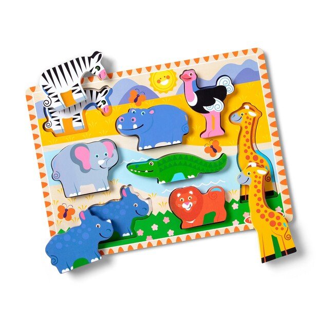 Melissa & Doug - Safari Chunky Puzzle - 8 Pieces (50202) 6