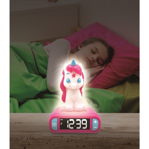 Lexibook - Unicorn Alarm Clock w. Night Light (RL800UNI)