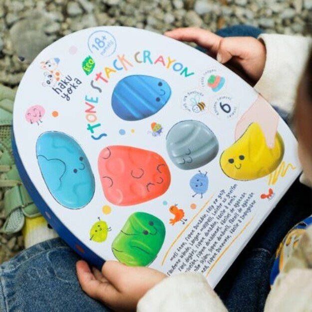 Haku Yoka - Shaped Crayons - Stone Stack Crayons (59CP233115)