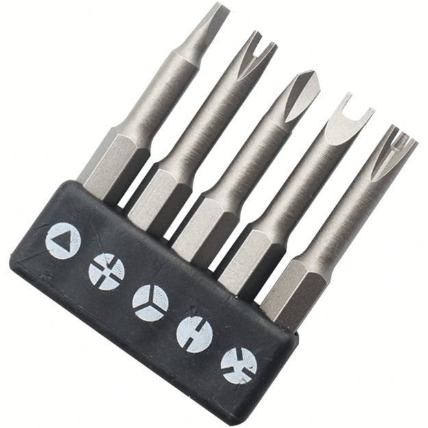 Komplekt 5 otsikutest Kruvikeeraja Spetsiaalsed täppisotsikud Trónurgaga