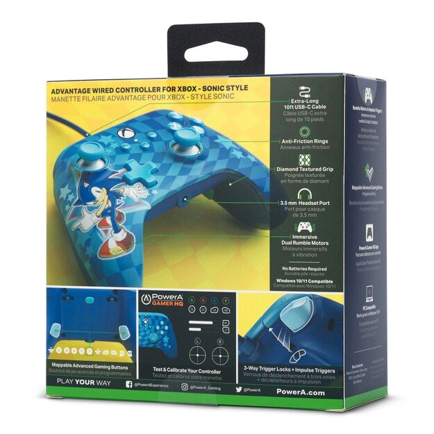 POWERA Advantage Wired Controller - Sonic Style /Xbox Series X
