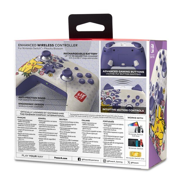 PowerA Enhanced Wireless Controller - Pikachu Blossom (Nintendo Switch)