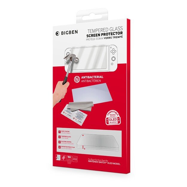 Bigben Tempered Glass Screen Protector - Switch OLED