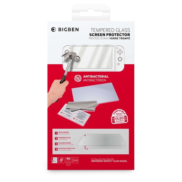 Bigben Tempered Glass Screen Protector - Switch OLED