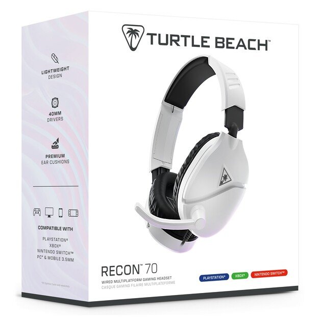 Turtle Beach Recon 70 Wired Headset - 2024 Multi platform - White