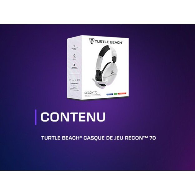 Turtle Beach Recon 70 Wired Headset - 2024 Multi platform - White
