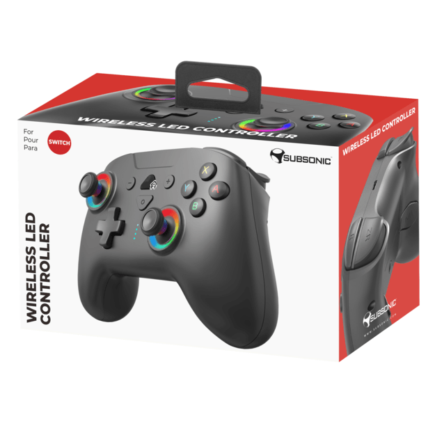 Subsonic Wireless Led Controller Black - Nintendo Switch