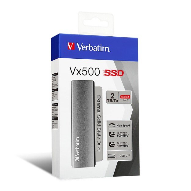 Verbatim - VX500 External SSD 2TB USB 3.2. Gen 2