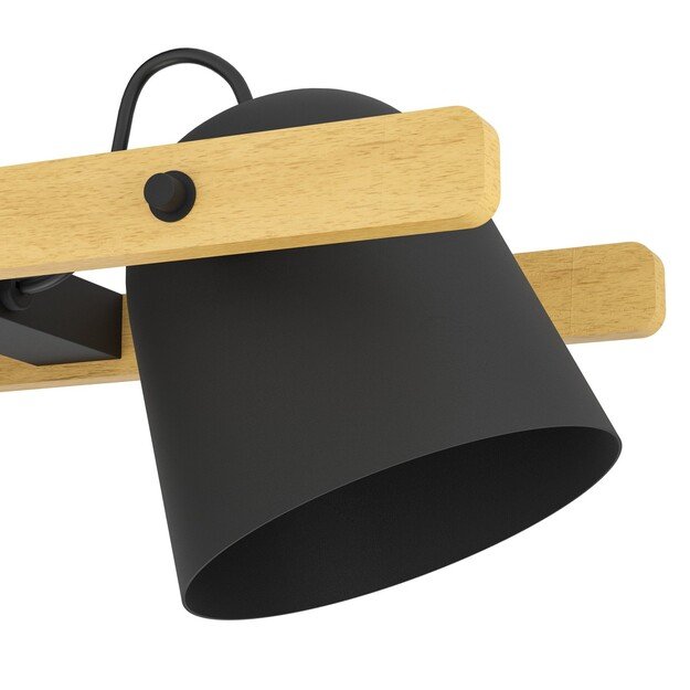EGLO - Hornwood-Z long table pendant natural and black L78 - RGB + TW - Zigbee, Bluetooth 3