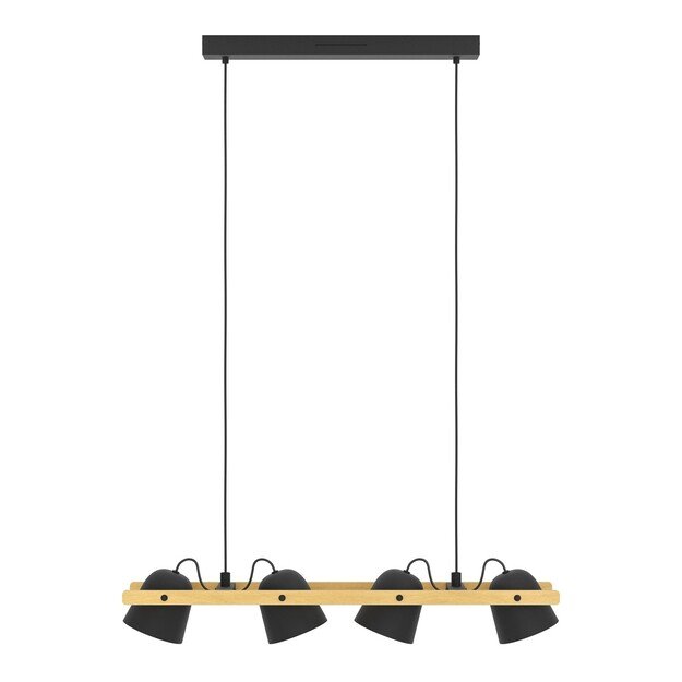 EGLO - Hornwood-Z long table pendant natural and black L78 - RGB + TW - Zigbee, Bluetooth 6