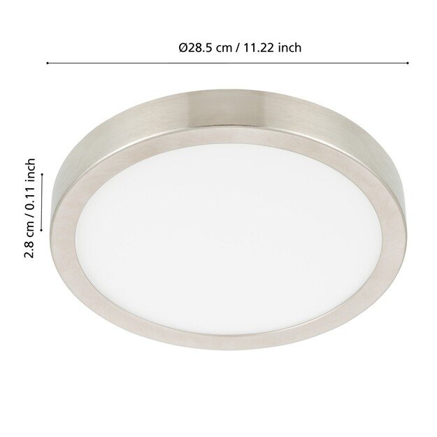EGLO - Fueva-Z ceiling light brushed steel Ø28.5 - TW - Zigbee, Bluetooth