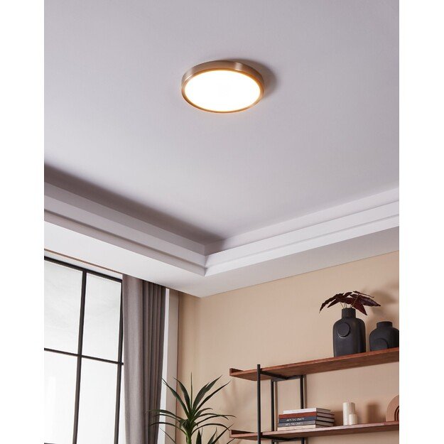 EGLO - Fueva-Z ceiling light brushed steel Ø28.5 - TW - Zigbee, Bluetooth
