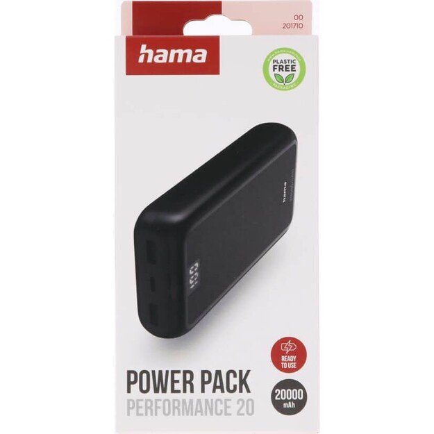 HAMA - Powerbank 20000mAh 2xUSB-A+1xUSB-C Anthracite
