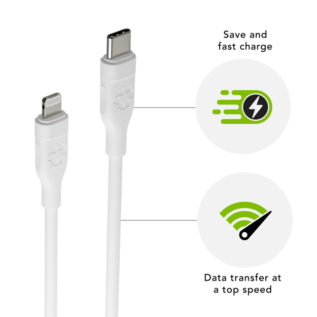 dbramante1928 - Re-charge - Cable - USB-C to Lightning, 2.5m - White