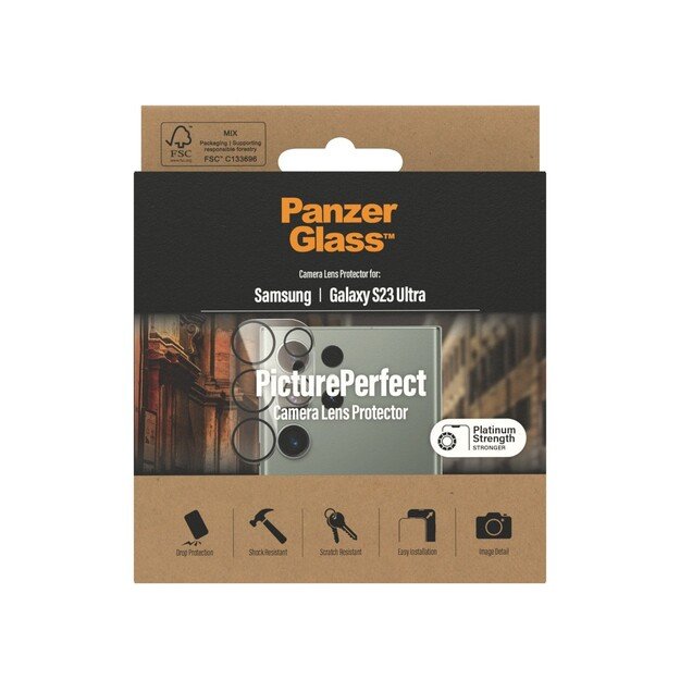 PanzerGlass - Camera Lens Protector - Samsung Galaxy S23 Ultra