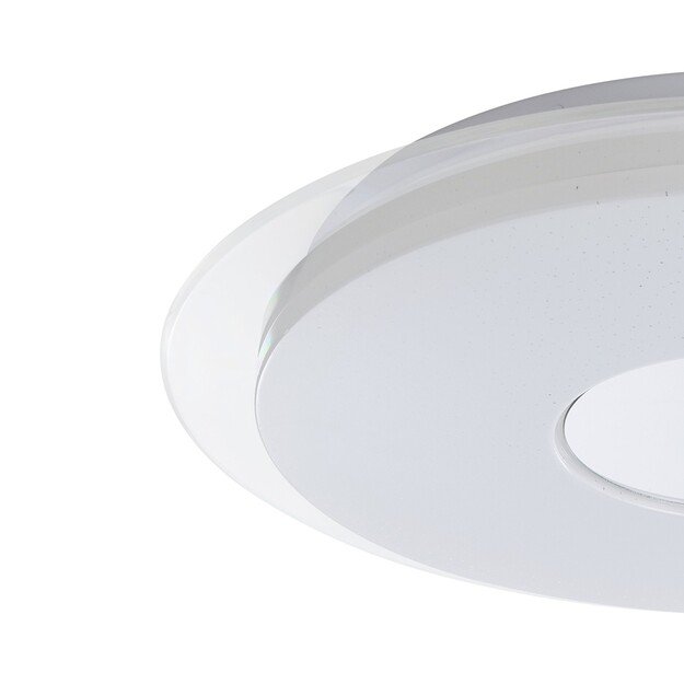 EGLO - Lanciano-Z ceiling lamp chrome and white with crystal effect Ø45 - TW - Zigbee, Bluetooth