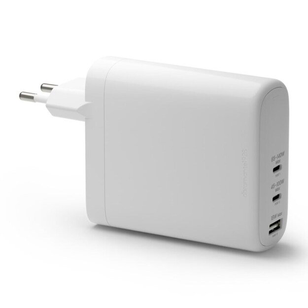 dbramante1928 - Re-charge - Wall Charger GaN - USB-C 140W+100W+18W EU - White