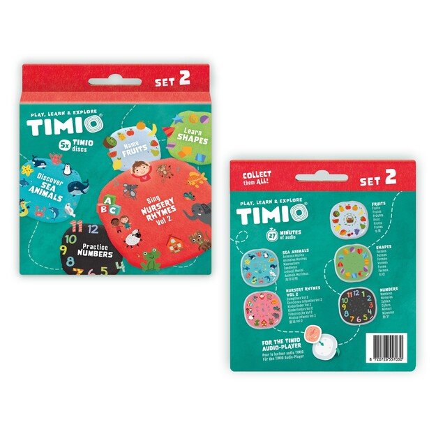 Timio - Disc Set 2 - Numbers, Nursery Rhymes, Sea Animals, Shapes and Fruits - (TM-TMD-02E)