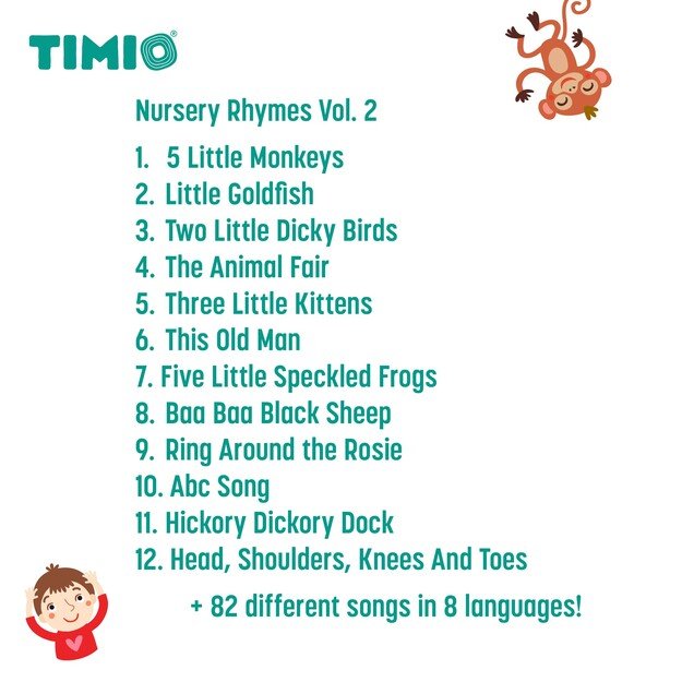 Timio - Disc Set 2 - Numbers, Nursery Rhymes, Sea Animals, Shapes and Fruits - (TM-TMD-02E)