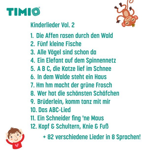 Timio - Disc Set 2 - Numbers, Nursery Rhymes, Sea Animals, Shapes and Fruits - (TM-TMD-02E)