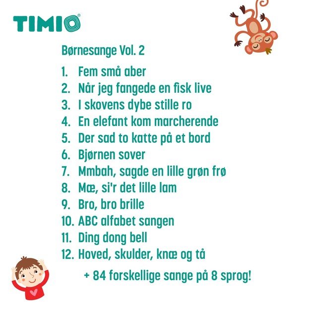 Timio - Disc Set 2 - Numbers, Nursery Rhymes, Sea Animals, Shapes and Fruits - (TM-TMD-02E)
