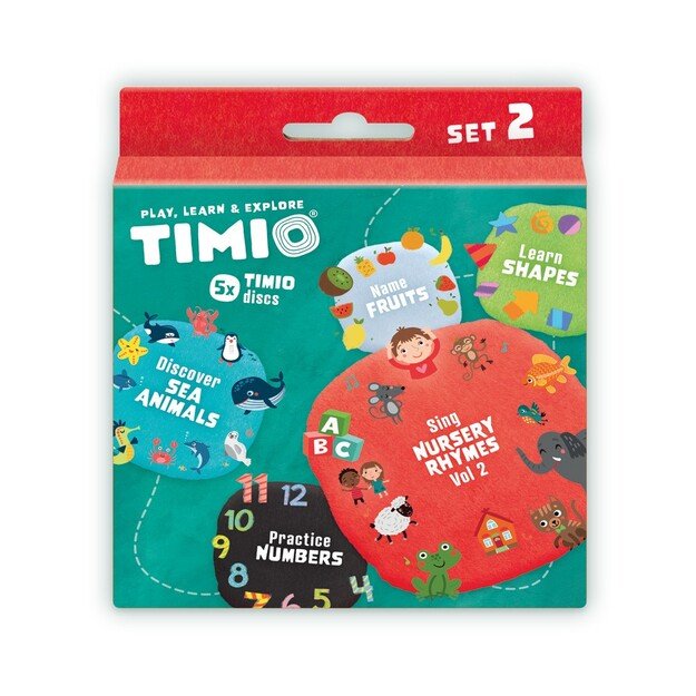 Timio - Disc Set 2 - Numbers, Nursery Rhymes, Sea Animals, Shapes and Fruits - (TM-TMD-02E)