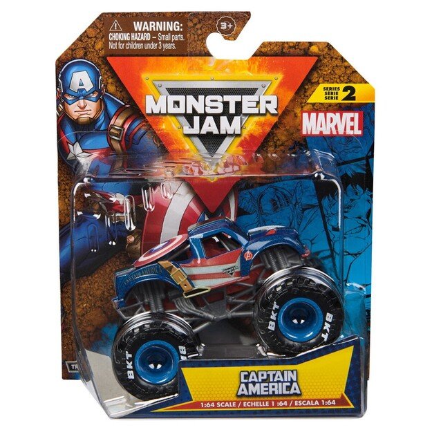 Monster Jam - 1:64 Marvel Single Packs - Captain America