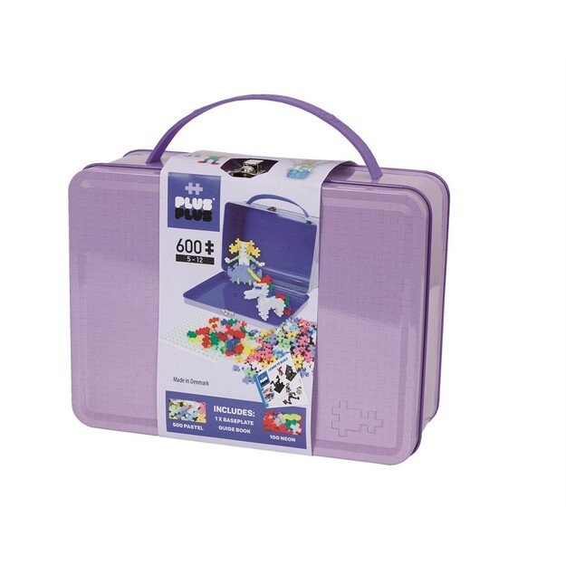 Plus-Plus - Mini Pastel - Suitcase Metal Purple, 600 pc (7003)