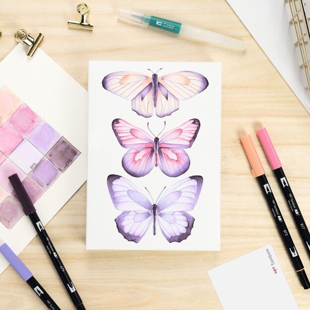 Tombow - Watercoloring Canvas set Butterflies