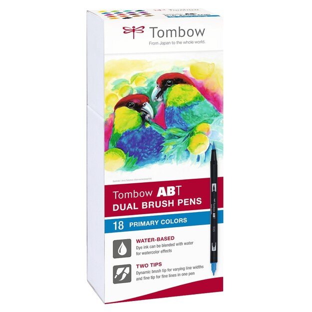 Tombow - 18 ABT Dual Brush Pen - Primary