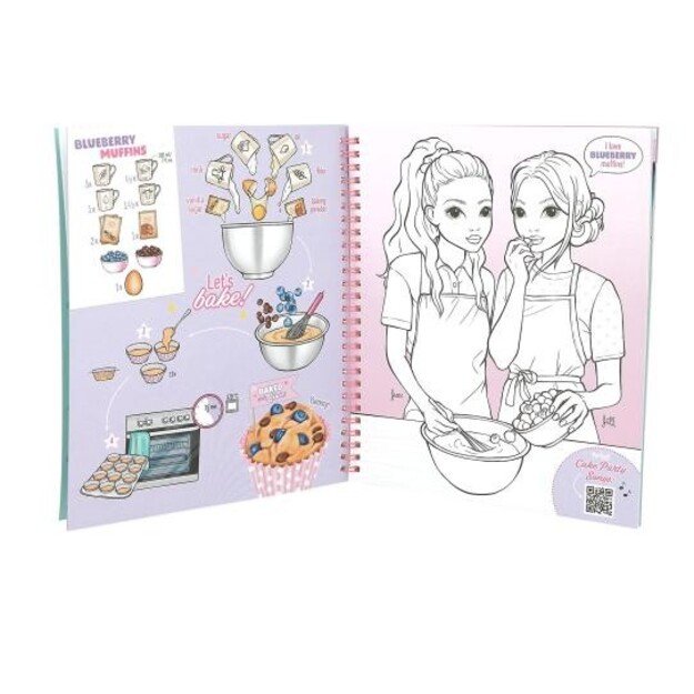 TOPModel - Cake & Bake Colouring  Book With Sequins ( 0413386 )