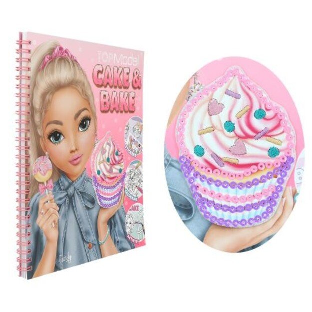 TOPModel - Cake & Bake Colouring  Book With Sequins ( 0413386 )
