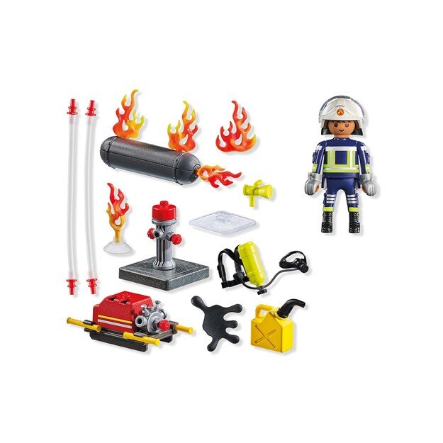 Playmobil - Firefighter with Water Pump (71826)