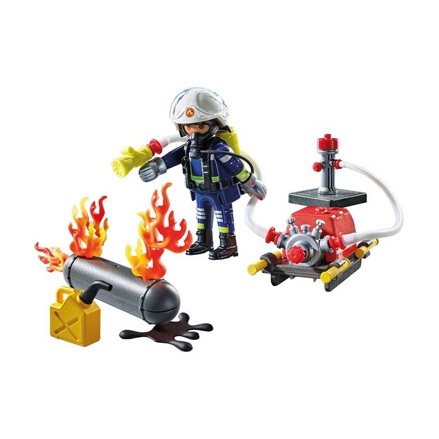 Playmobil - Firefighter with Water Pump (71826)