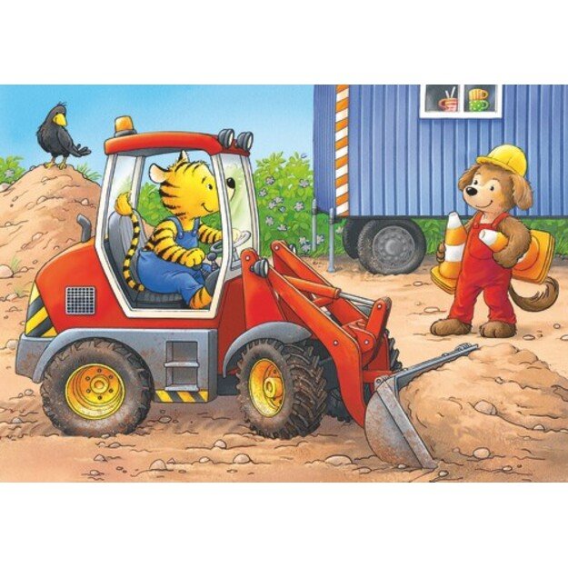 Ravensburger - Construction Site Animals - 2/4/6/8p (10105717)