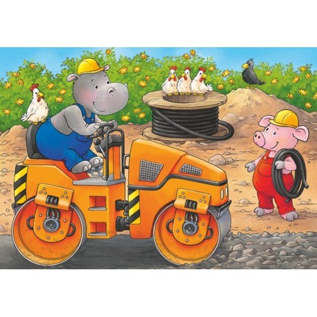 Ravensburger - Construction Site Animals - 2/4/6/8p (10105717)