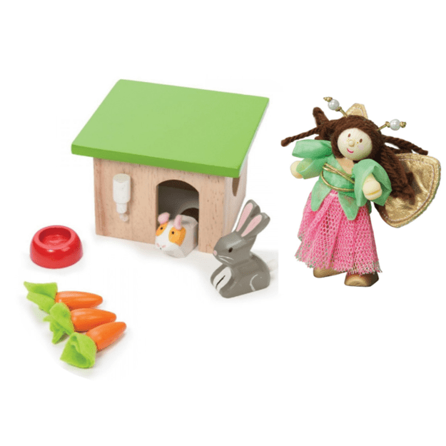 Le Toy Van - Dollhouse Pet Set, Bunny and Guinea and Budkin - Summerfairy - (LME045 - LBK761)