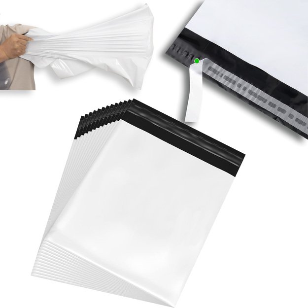 COURIER POLYBAGS WHITE B3 400x500 50 pcs THICK