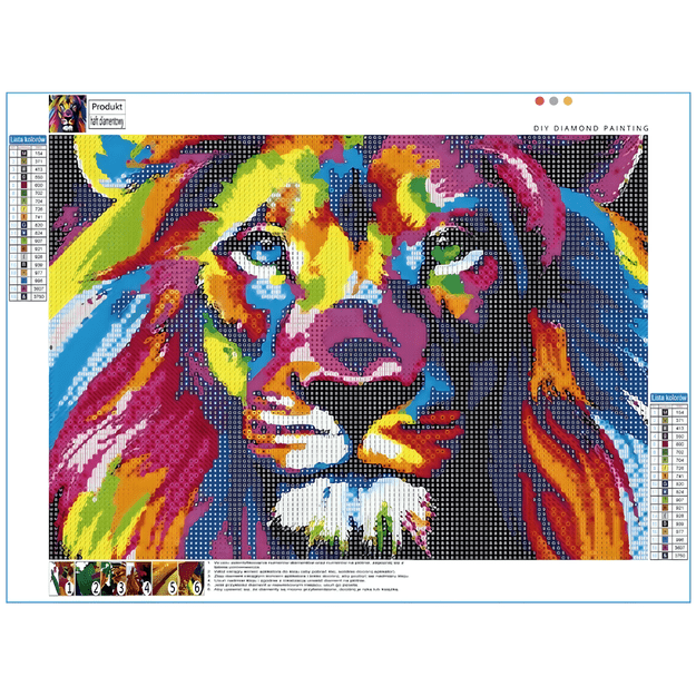 HAFT DIAMENTOWY DUŻY 120x60 Diamond Painting Mozaika Diamentowa XXL ZESTAW  16